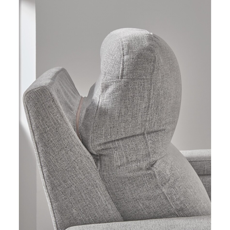pewter fabric recliners   
