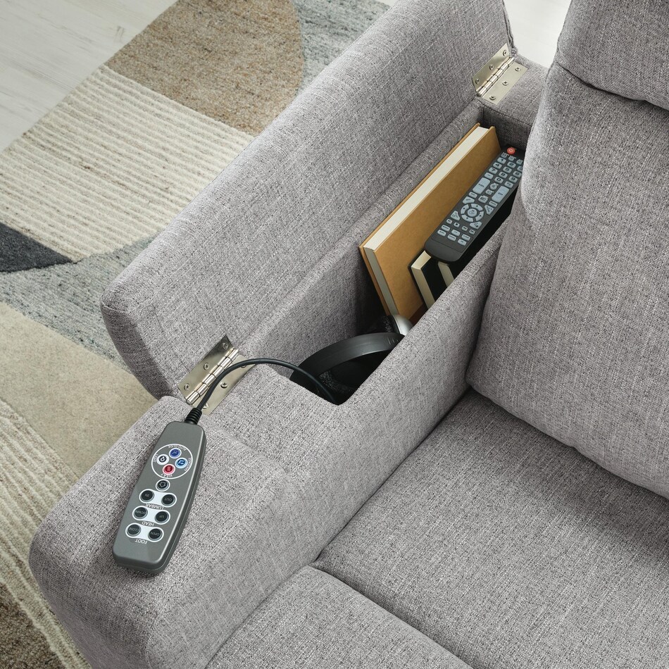 pewter fabric recliners   