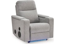 pewter fabric recliners   