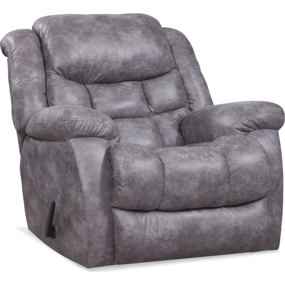 pewter fabric recliners   