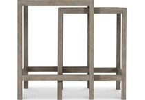 pewter occasional tables   