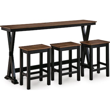 Wildenauer Counter Height Dining Table and 3 Barstools Set