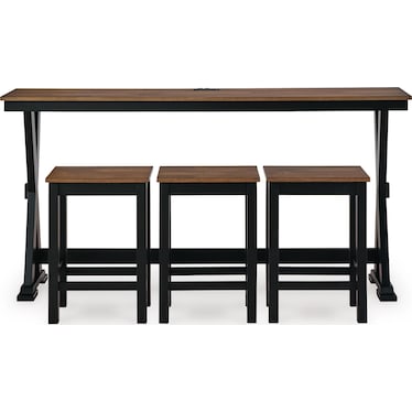 Wildenauer Counter Height Dining Table and 3 Barstools Set