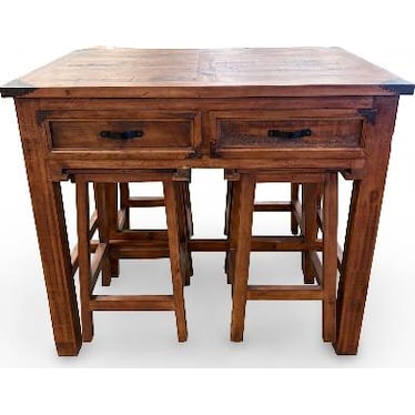 Kitchen Island with 4 Stools