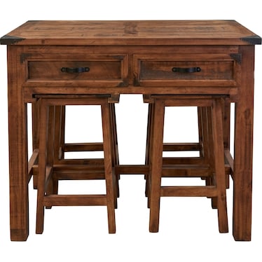 Kitchen Island with 4 Stools