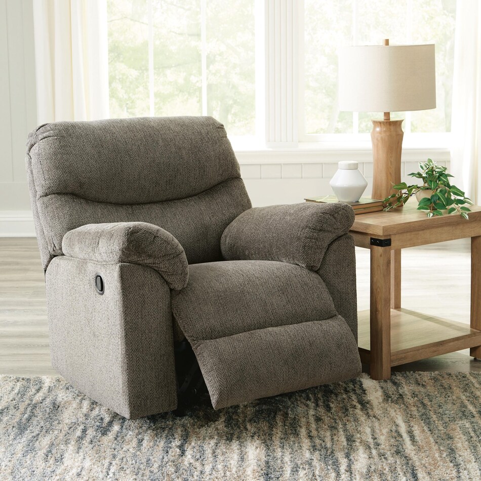 putty fabric recliners   
