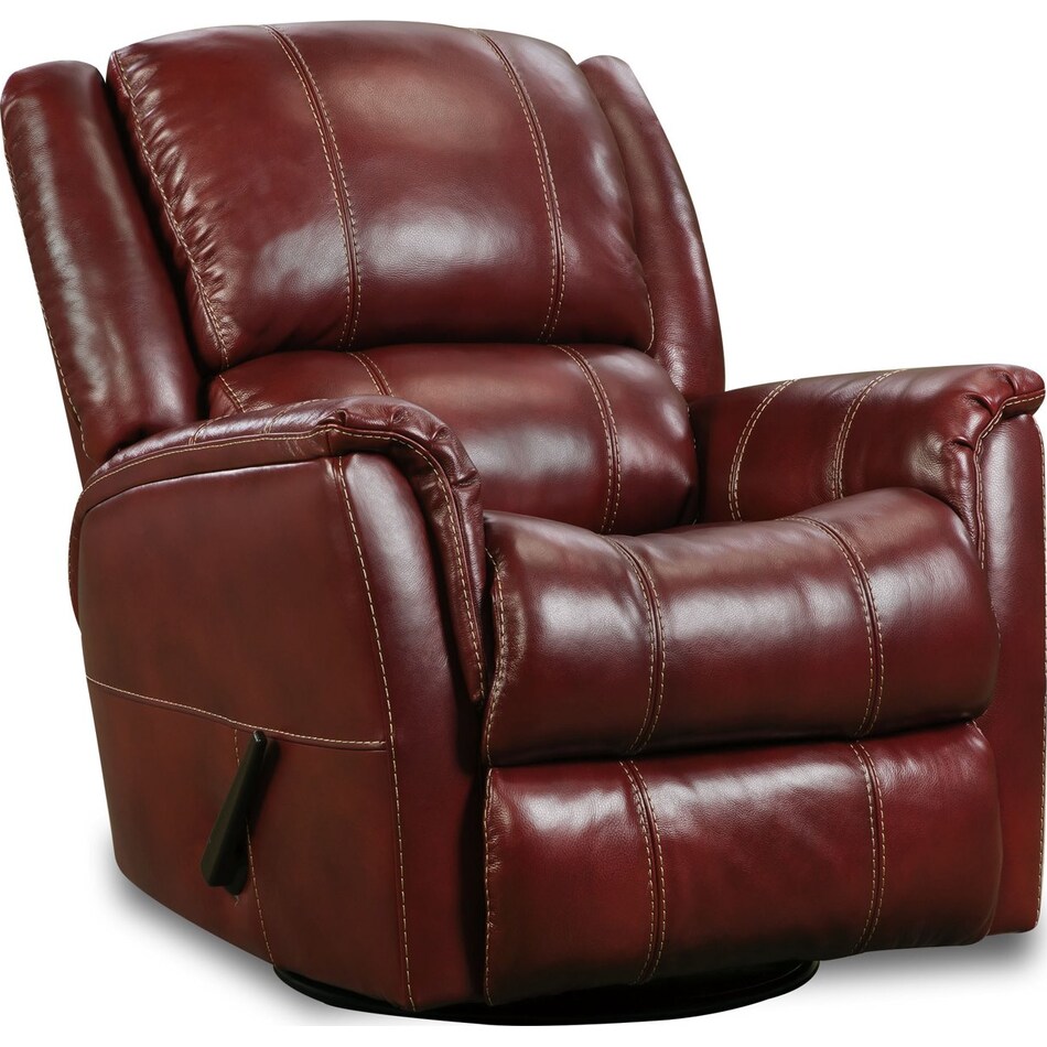 red leather recliner   