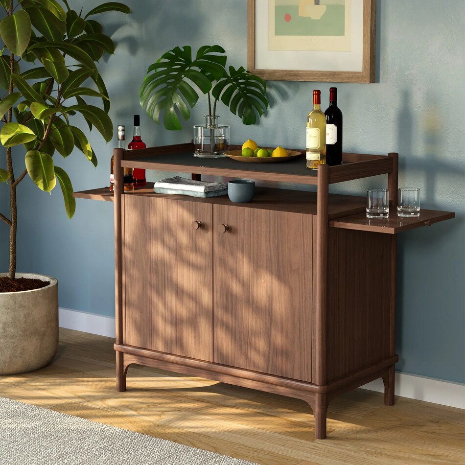 s walnut  w stone top   