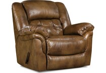 saddle leather recliner   