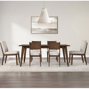 7 Piece Solid Wood Dining Set