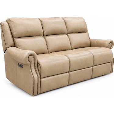 Power Reclining Leather Sofa