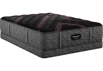 top color: black side color: black accent color: purple bedding   