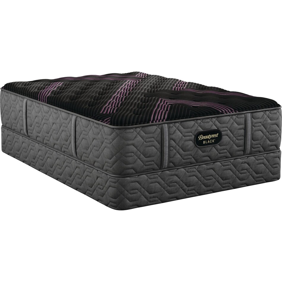 top color: black side color: black accent color: purple bedding   