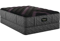 top color: black side color: black accent color: purple bedding   
