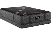 top color: black side color: black accent color: purple bedding   