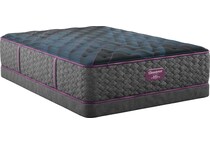 top color: gray side color: gray accent color: purple bedding   