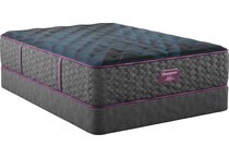 top color: gray side color: gray accent color: purple bedding   