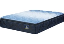 top color: multicolor side color: off white accent color: dark blue bedding   