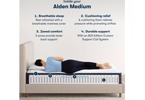 top color: multicolor side color: off white accent color: light blue bedding   