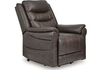 umber fabric recliners   