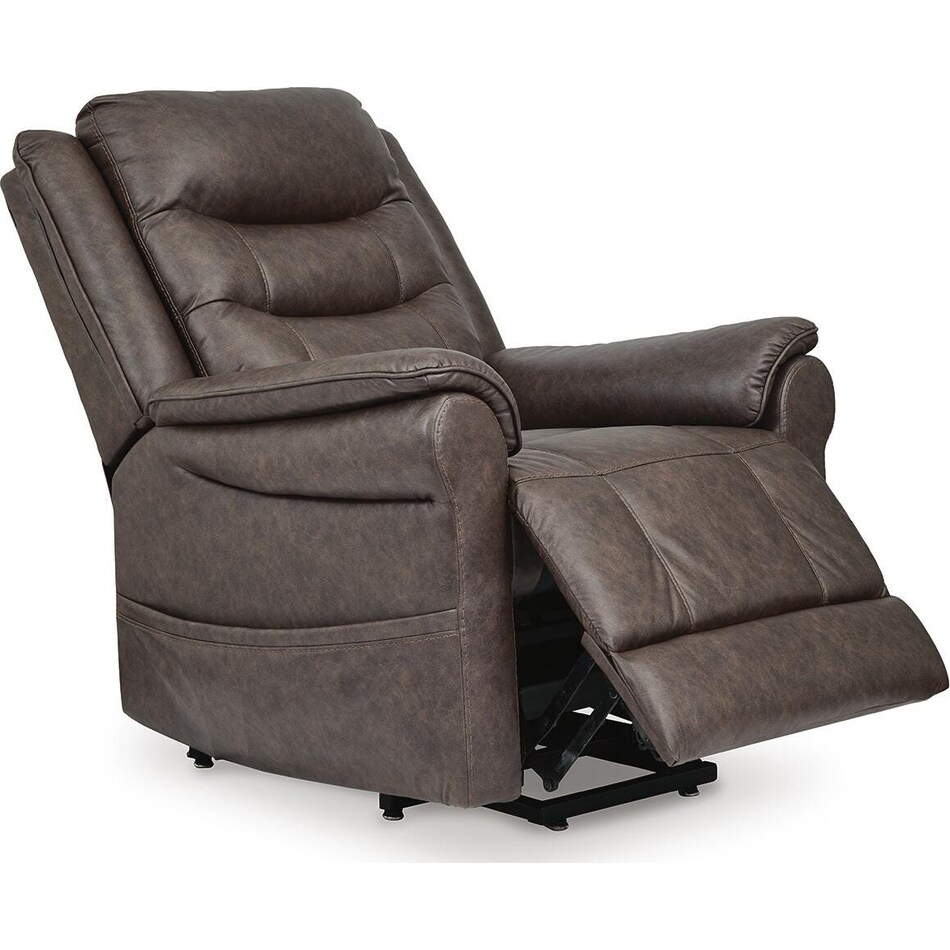 umber fabric recliners   