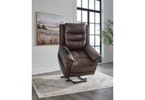 umber fabric recliners   