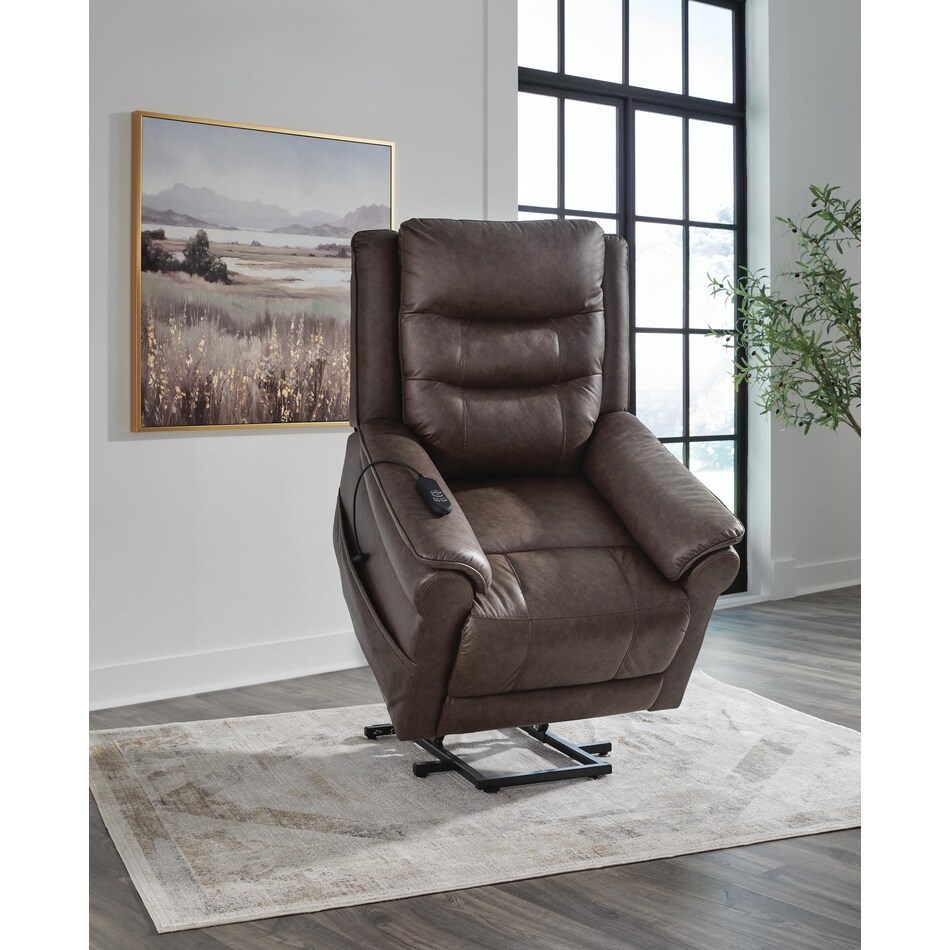 umber fabric recliners   