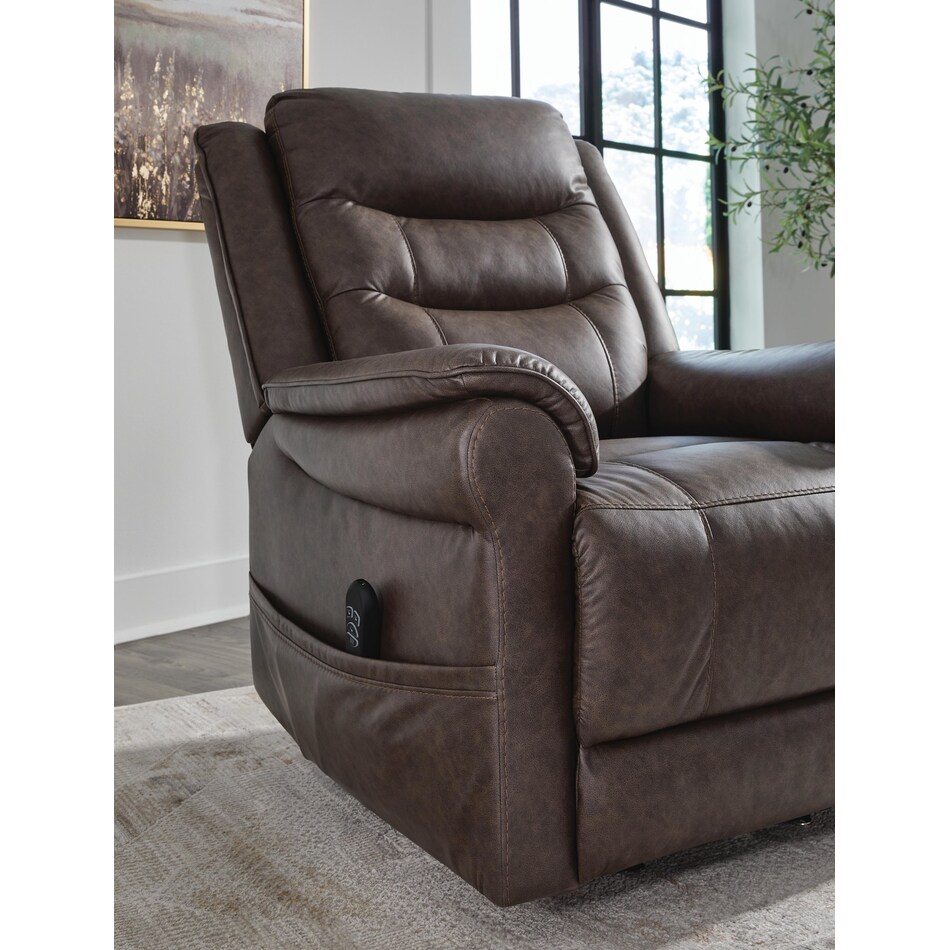 umber fabric recliners   