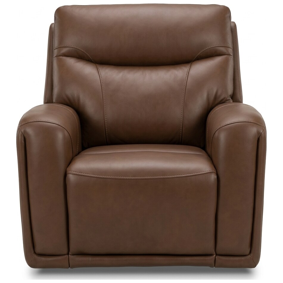 umber leather recliner   