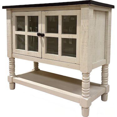 Console with Glass Doors