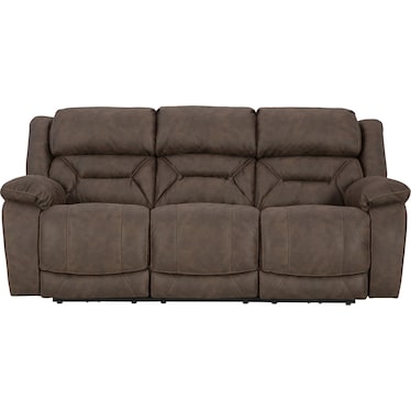 Double Reclining "Zero Gravity" Power Sofa w/ Headrest & Lumbar, Extended Footrest and USB Port