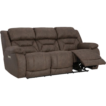 Double Reclining "Zero Gravity" Power Sofa w/ Headrest & Lumbar, Extended Footrest and USB Port