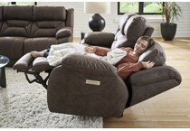 walnut fabric recliners   