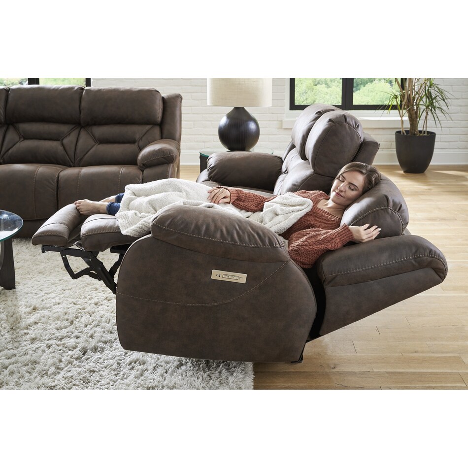 walnut fabric recliners   