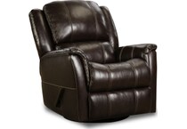 walnut leather recliner   