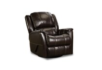 walnut leather recliner   