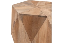 warm brown natural wood grain finish occasional tables   