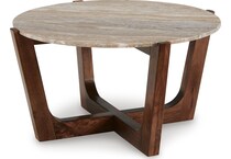 warm brown occasional tables   