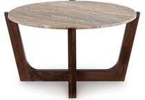 warm brown occasional tables   