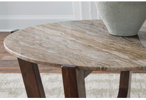 warm brown occasional tables   