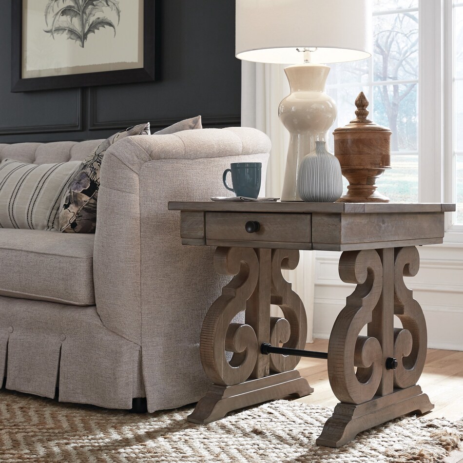 weathered bronze occasional tables   