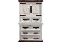 white distressed bedroom   