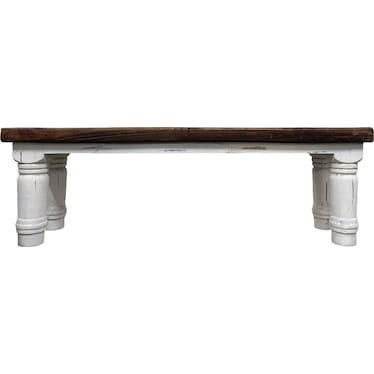 Dining Bench - White Distressed