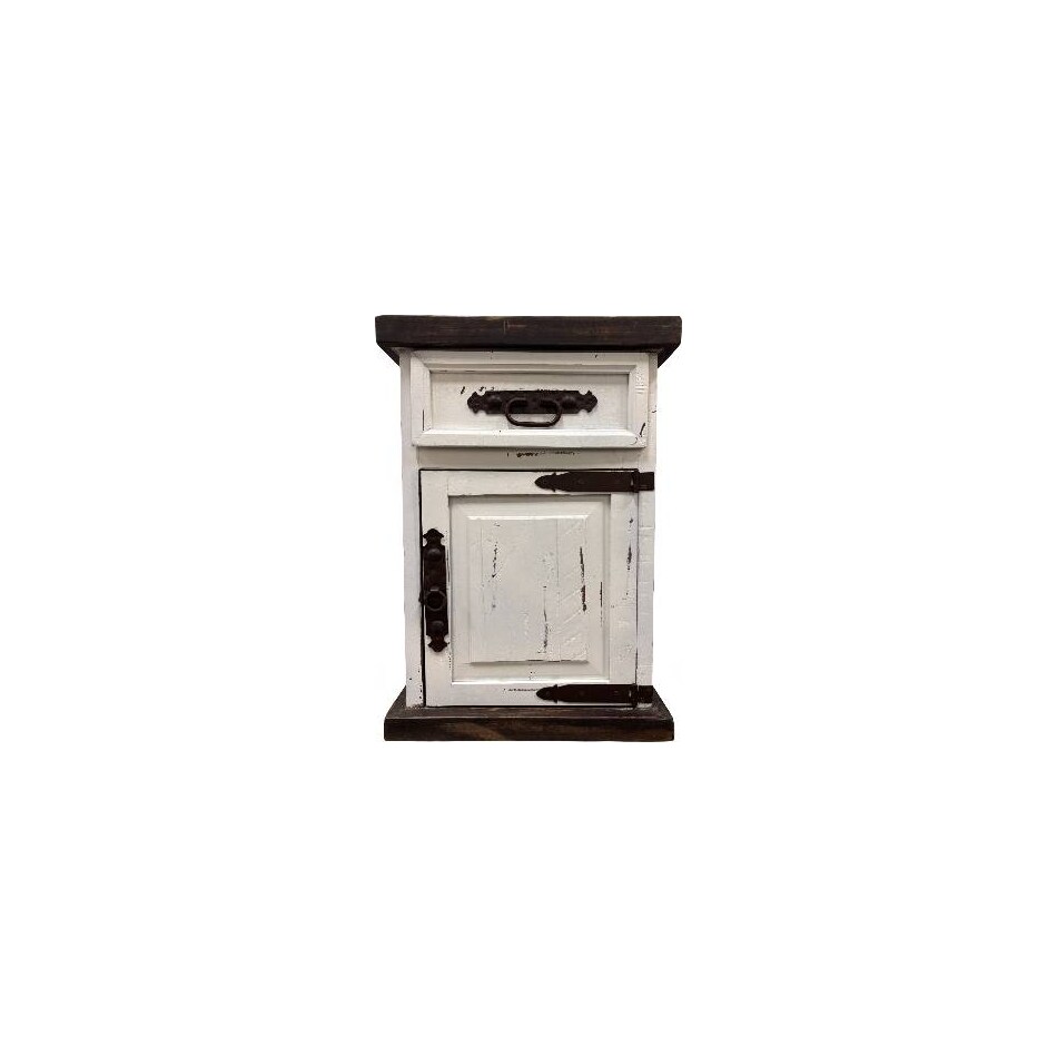 white distressed occasional tables   
