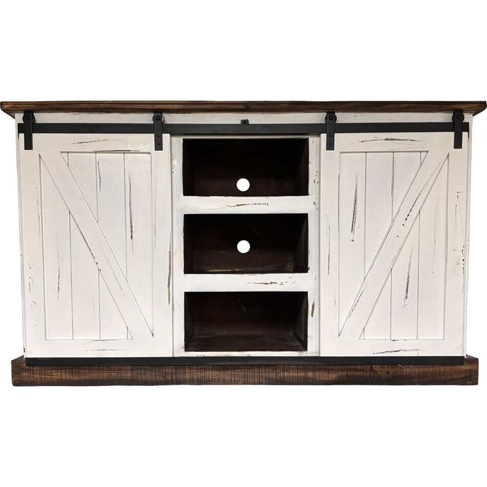 white distressed wall units   