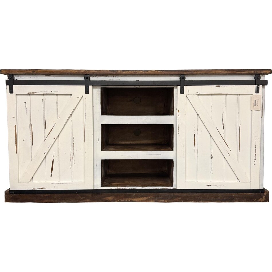 white distressed wall units   