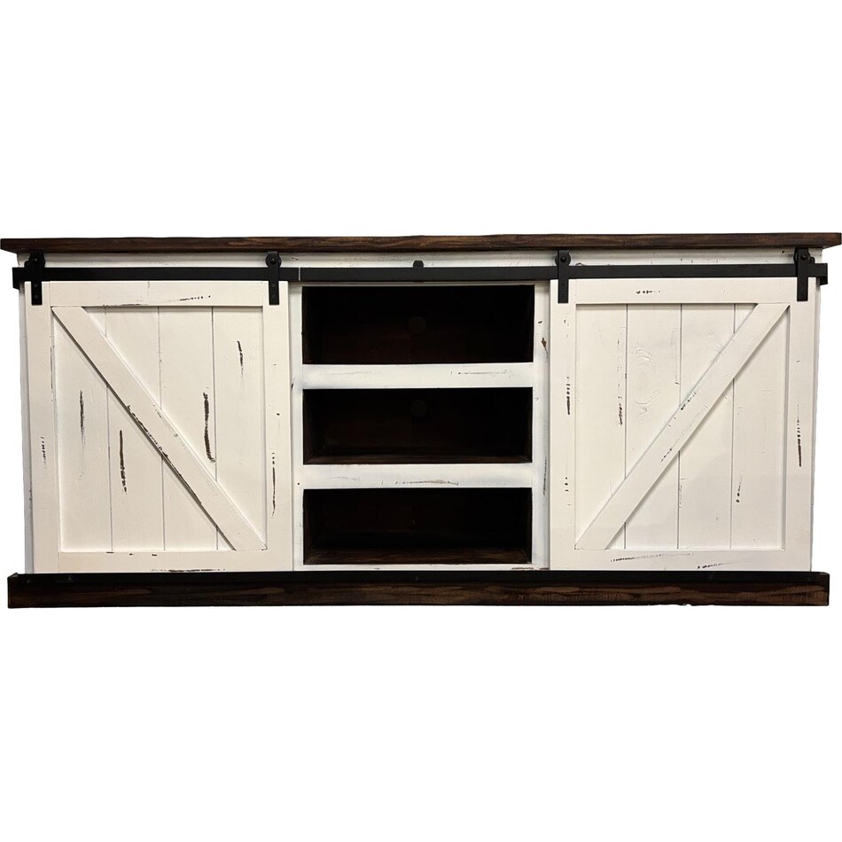 white distressed wall units   
