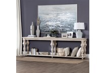 white washed wood frame with a tan undertone wall units   