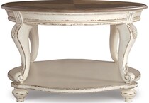 white brown occasional tables   