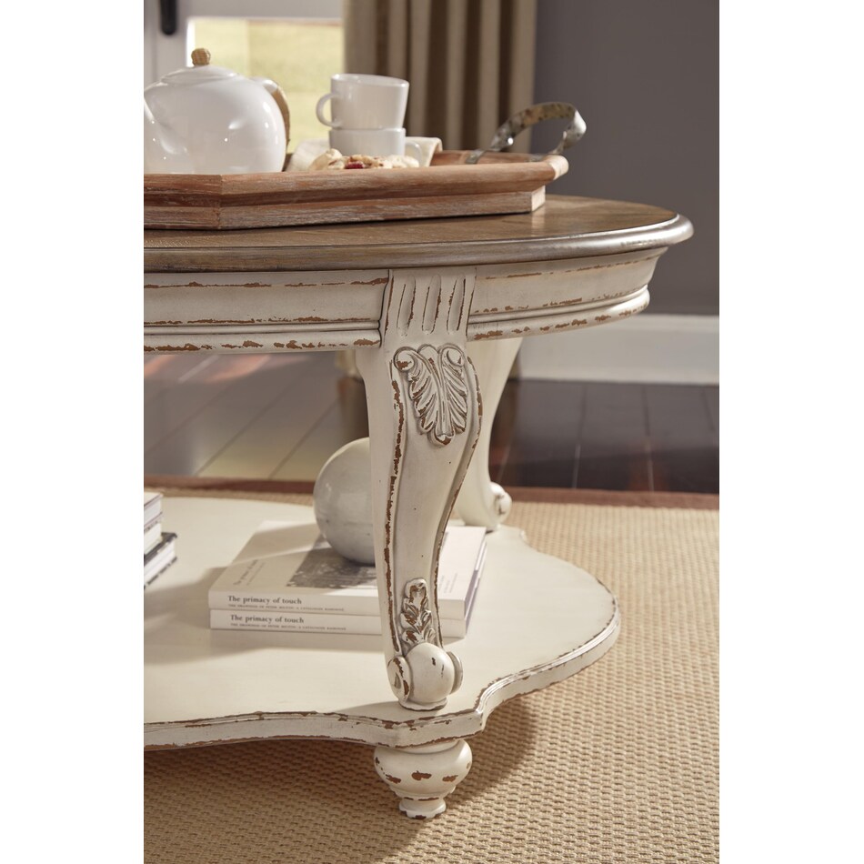 white brown occasional tables   
